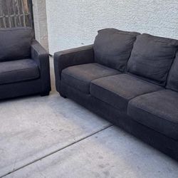 Gray Ashleys Furniture Couch And Loveseat (WILL DELIVER)