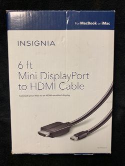 6 foot mini display port to HDMI cable