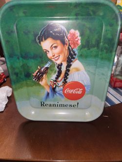 Vintage Coca Cola metal tray 1997