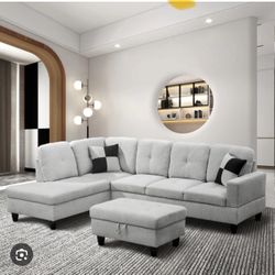 New Sectional With Ottoman Available 