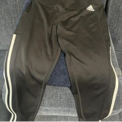 black adidas leggings, size L