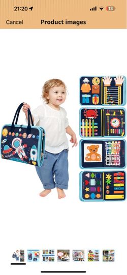Brand new Montessori Busy Board & Busy Book for Toddlers with 20+ Learning Activities, Sensory Activity Toy for Fine Motor Skills, Montessori Learning