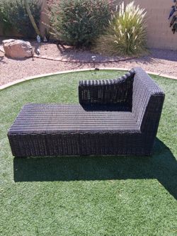 Wicker Chaise Lounge