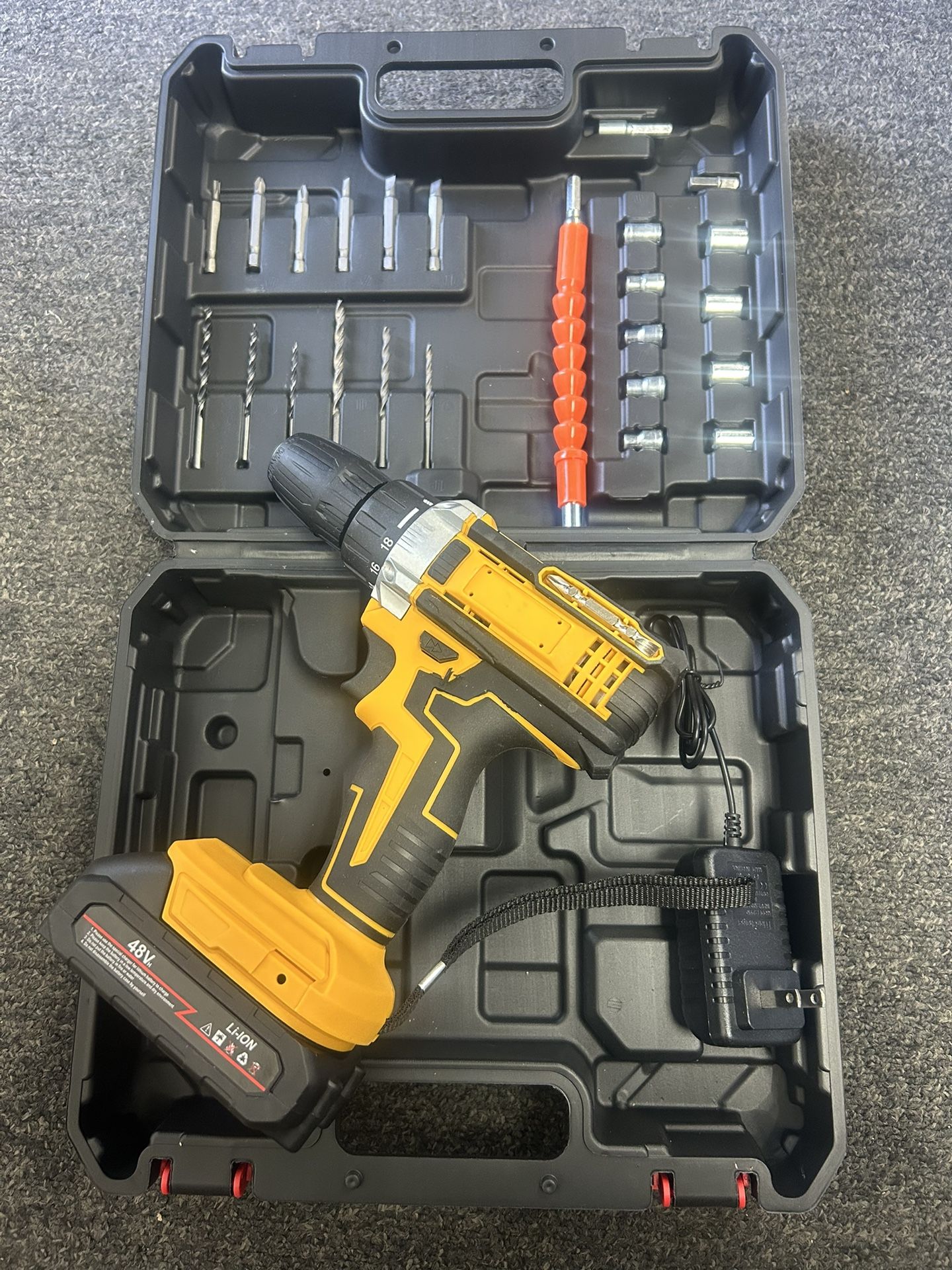 21V Rechargeable Lithium Battery Electric Dill Set Household Cordless Drilling Machines Multi-Function Power Drill Tool Set