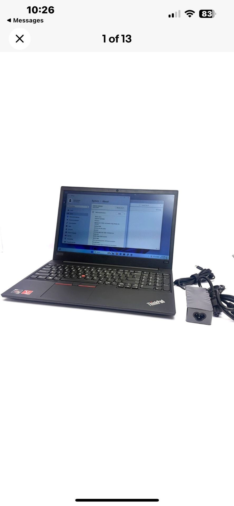 LENOVO ThinkPad E585 (20KV) AMD Ryzen 3, 500 GB HDD, Win 11 Pro