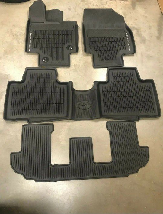2020-23 Toyota Highlander 3 Row 4PC OEM All Weather Floor Liners PT(contact info removed)0-20