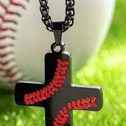 Stainless Steel Baseball Philippians Cross Necklace Shipping Available 