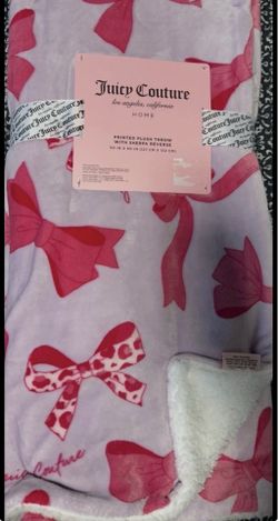 Juicy Couture Plush Blanket With Bows