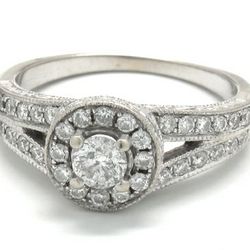 Ladies Diamond/14K White Gold Engagement Ring