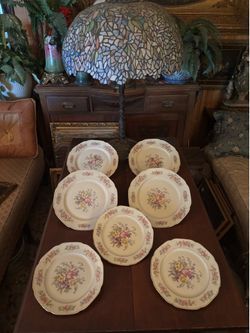 Antique Bavaria Tirschenreuth porcelain plates gold plate US zone