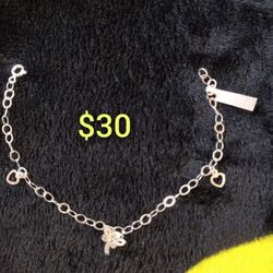 925 Sterling Silver Women's Bracelets/Brasaletes De Plata 925 Para Dama