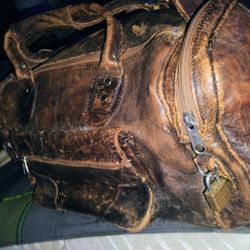 Very Old Buffalo Leather Duffel Bag