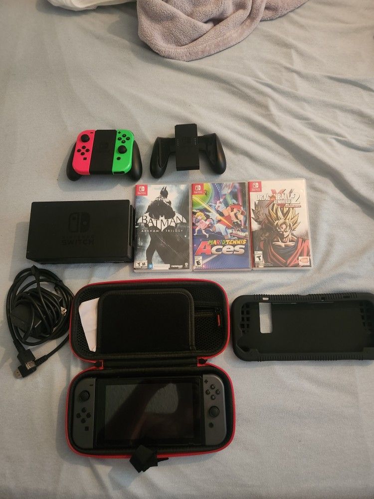 Nintendo Switch Bundle with Mario, Dragon Ball Z, Extra Controller & much more!