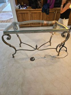 Glass console table