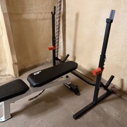 Squat Rack + Adjustable Bench