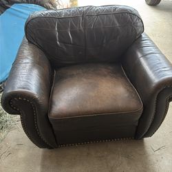 Oversized Leather  Chair