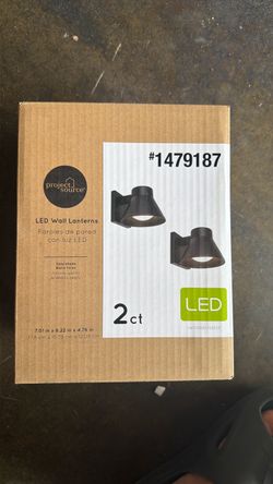 Project Source 2-Pack Black Dark Sky LED Outdoor Wall Lantern