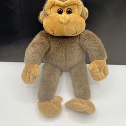 Animaland Light Brown Monkey 15" Plush Stuffed Animal Chimpanzee Chimp 2019.  Medium size  Comes from a pet and smoke free household  B 40 