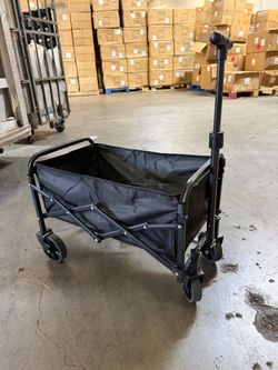 Folding Utility Wagon Cart with Telescoping Handle