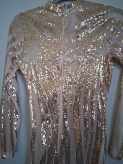 Gold party dress