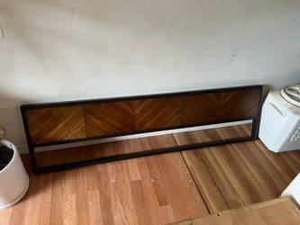 Wood Chevron Bedframe with Headboard