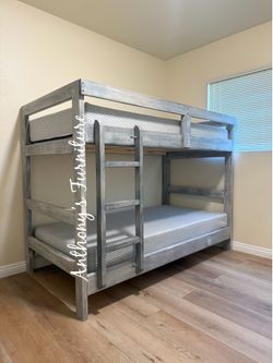 New twin bunk bed and mattress
