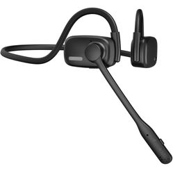 Bluetooth Headphones, Bluetooth V5.4 Wireless Headphones with Noise Cancelling Mic, 12H Playtime, 15.4mm Diaphragm Driver, Open Ear Headset for Office