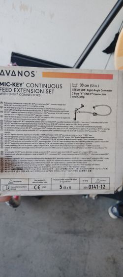 Mic-key continuous feed extension set