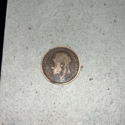 1919 George V One Penny Coins 