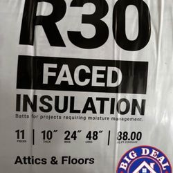 R‐30 FACED INSULATION BATTS — ONLY $77.44 PER BATT