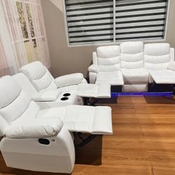 SOFA AND LOVESEAT RECLINERS  ( LED LIGTHS) 🆕️ 