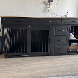 Dog crate furniture
