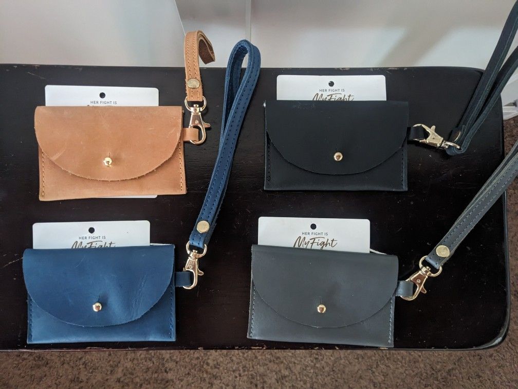 Brand New Ethiopian Leather Wristlet Card Case/ Wallet (3"x 4 1/2")