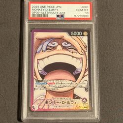 PSA 10 OP09-061 Alt Art Luffy Japanese 