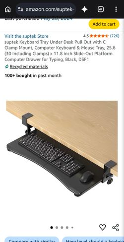 Clamp on Keyboard Trey