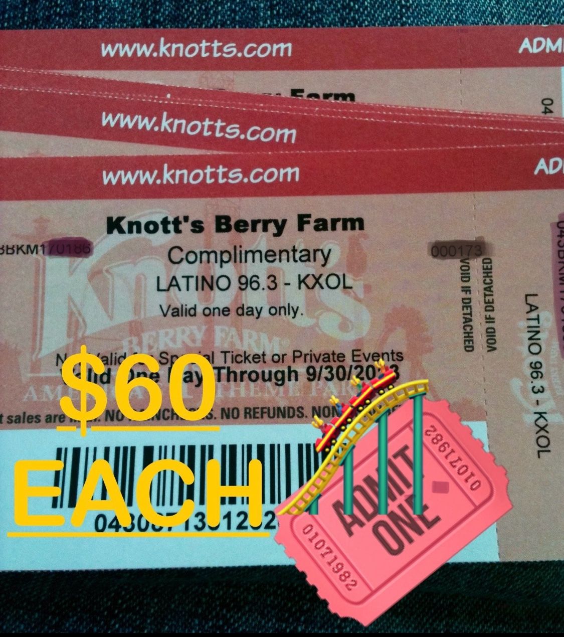 KNOTTS BERRY FARM TICKETS