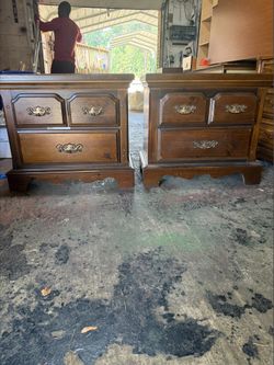Matching wooden nightstands