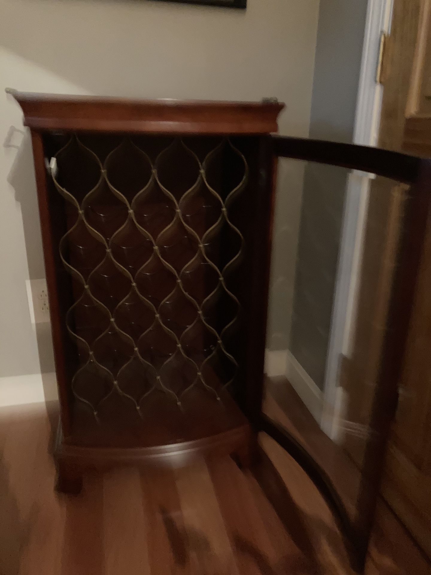 Bombay Company Wine Cabinet With Granite Top And Serving Tray