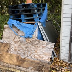 FREE pallets plywood and scrap metal