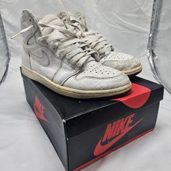 Air Jordan 1 Retro Nike  High OG 'White Perforated' 555088-100 sneakers shoes leather high top USED 