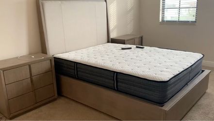 Bedroom Furniture Set – Bed Frame, 2 Nightstands & Dresser