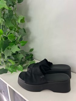 Black Platform Slide Sandals ALDO 6.5