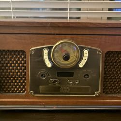 Antique Looking Mold That Has Record Player , Cd Player, & Radio