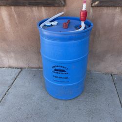 Emergency essentials, 55 gallon water storage barrel