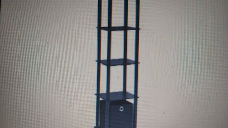 Furrino TNT No Tools 5-Tier Display Decorative Shelf with 1 Bin