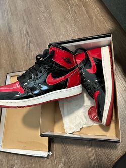 Boys Jordan Retro 1 Bred Patent size 6