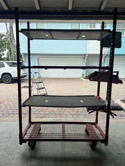 Steel 4 Shelf Rolling Storage Cart