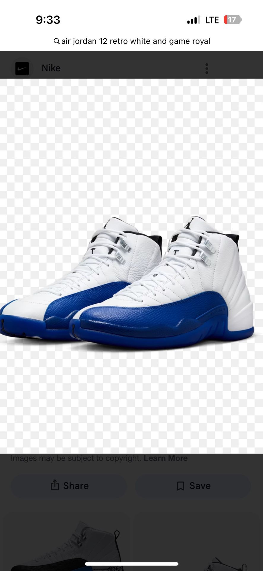 Jordan 12s White And Game Royal Blue Brand New Not Used