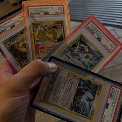 High End Pokemon PSA Slab Gold Stars 