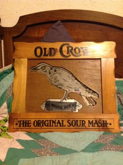 Vintage old crow bar sign mirror